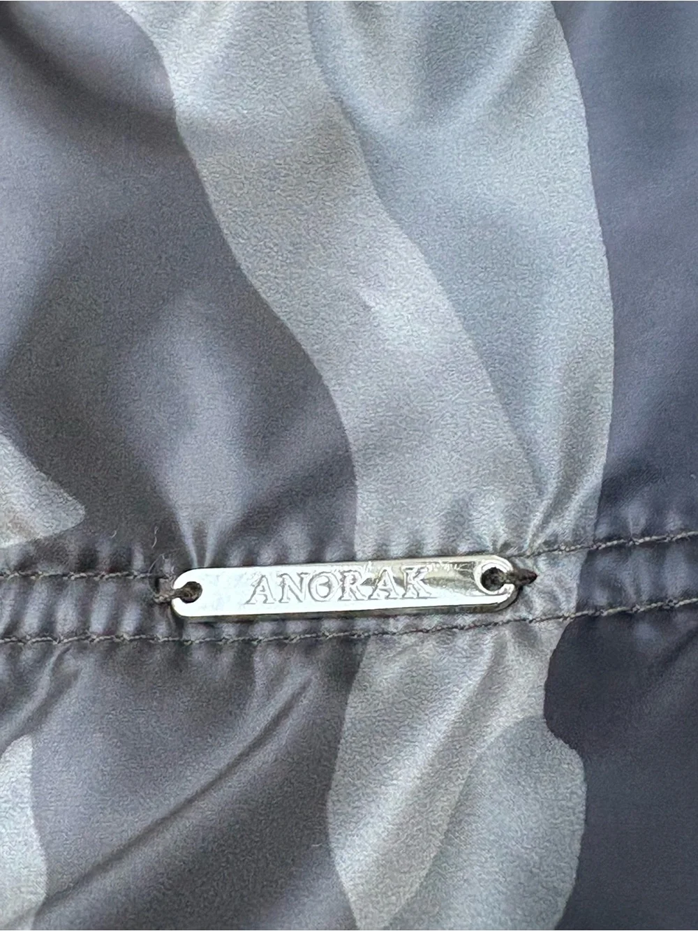 Anorak Quilted Puffer Down Camoflage Pouch/Cosmetic Bag